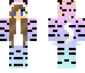 rainbow colorful tiger girl