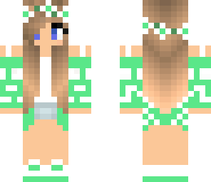mint green girl