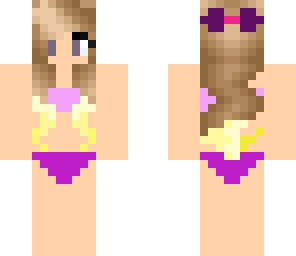 bikini girl with bow and highlights