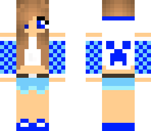 pretty blue creeper girl