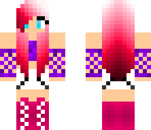 cute strapless purple white girl