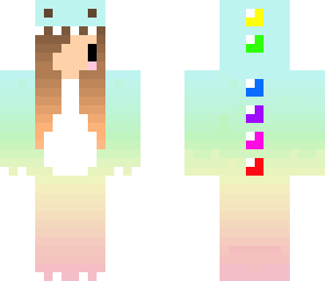rainbow chibi dinosaur