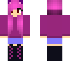 pink and purple neko