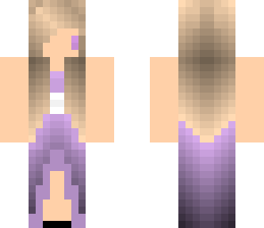 chibi girl with lilac dress