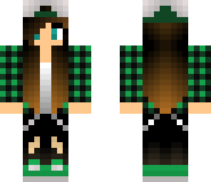 teal flannel girl