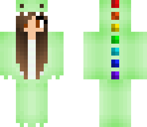 rainbow and green dino