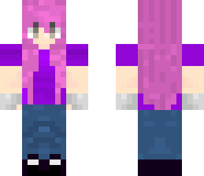 cute pink hair girl