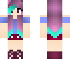 hot purple mint green blue girl