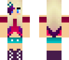 blonde rose mint purple cute girl