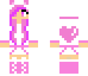 pink heart girl