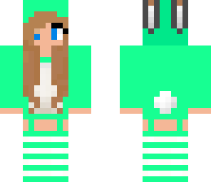 green bunny girl