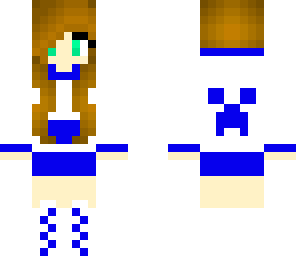 blue girl with headphones