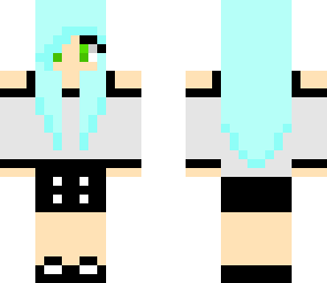 girl with light blue hair