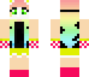 masked rainbow girl
