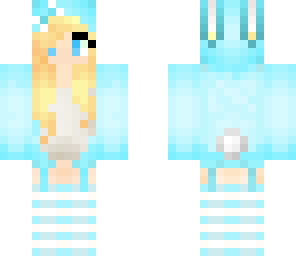 cute blue bunny skin