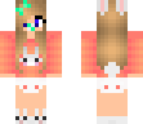 baby bunny girl aqua and pink