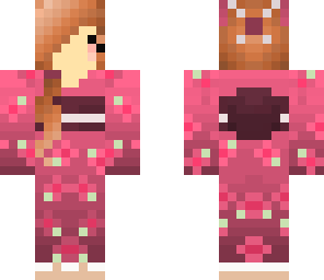 red hair edit kimono