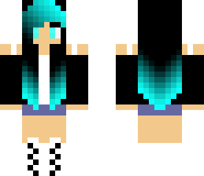 blue and black girl