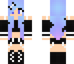 cute blue to purple fade girl