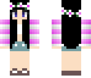 pink girl with flower crown