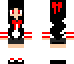 Black haried Anime girl | Minecraft Skin
