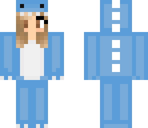 blue dino girl