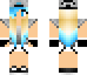 blue tips hair girl