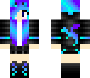 blue aqua dragon girl