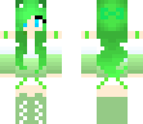 green kitty girl