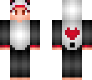 panda boy with red hair