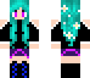 blue hair emo girl