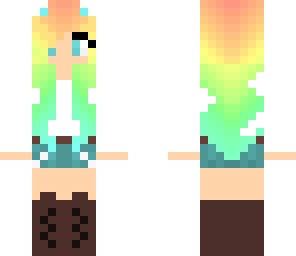 pastel rainbow girl