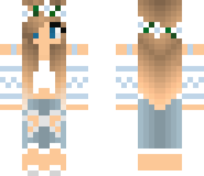 cute light blue and white girl skin