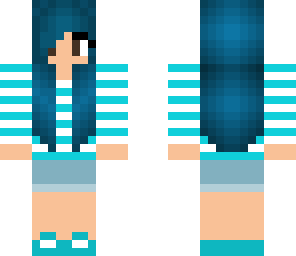 blue haired girl