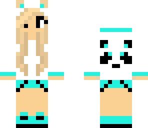 blue panda girl