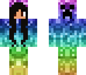 rainbow costume creeper girl