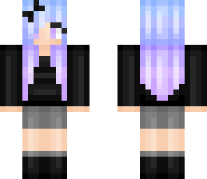 pastel hair girl w black outfit