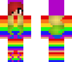 rainbow hoodie girl