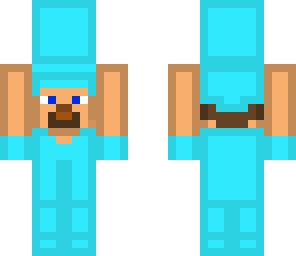 steve holding diamond block