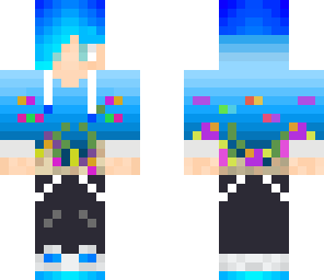 aquarium hoodie with blue hair