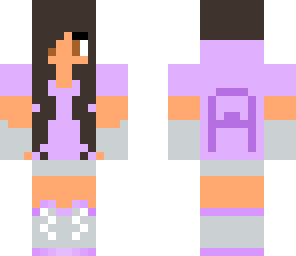 aphmau in a lavender hoodie