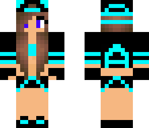 cute aqua cat girl