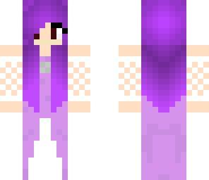 purple hair dress girl