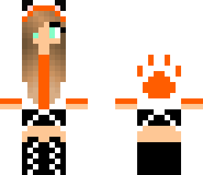 orange paw print girl