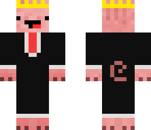 king pig with suit