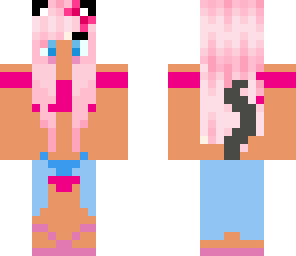 kawaii chan in a swim suit with a towel