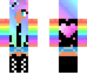 rainbow blue girl