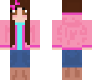 pink hoodie girl