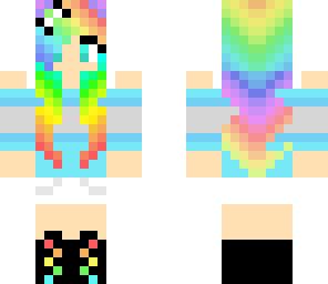 rainbow hair girl