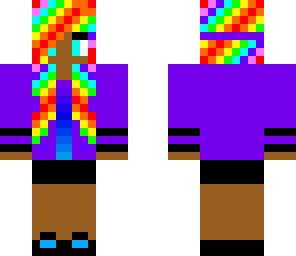 rainbow colors girl